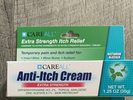 CareAll Anti-Itch Cream Extra Strength 1.25 OZ - Pain and Itch Relief Discount