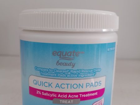 Equate Acne Pads, Quick Action - Maximum Strength Wipes, Paraben Free, 90 Count on Sale