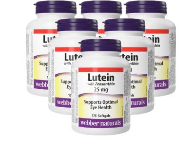 6 x Webber Naturals Lutein Extra Strength 25mg w  5 mg Zeaxanthin 175 Softgels Bundle Hot on Sale