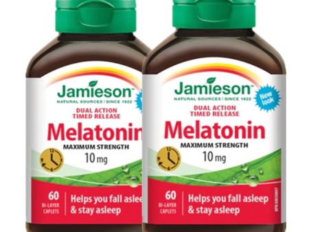 2 x Jamieson Time Release Melatonin 10 mg 60 tablets Bundle Fashion