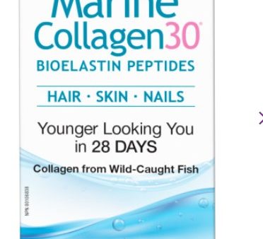 Webber Naturals Marine Collagen30® Bioelastin Peptides 120 Vegetarian Capsules Online Sale