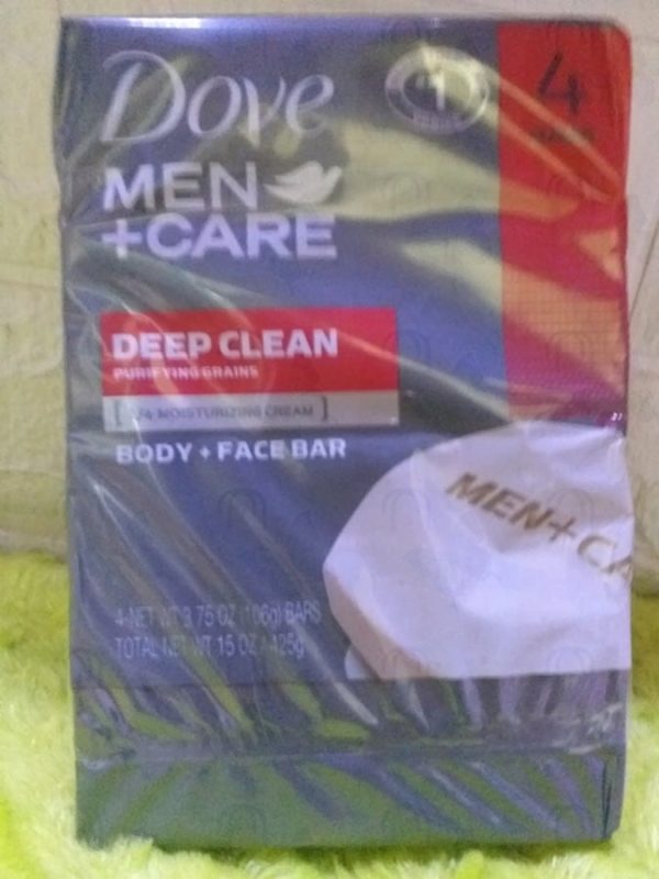 DOVE men+care deep clean moisturizing  body+face soap 4 bars(425g)pack Supply