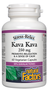 Natural Factors Stress-Relax® Kava Kava 250 mg 60 vegetarian capsules For Sale