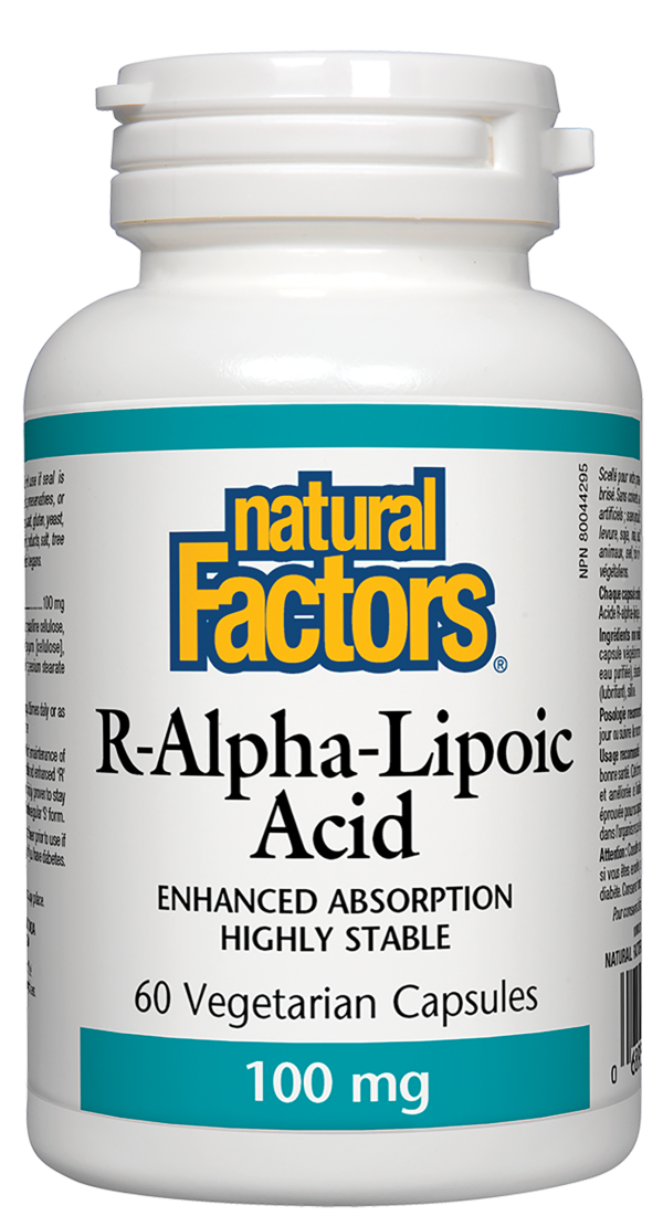 Natural Factors R-Alpha-Lipoic Acid, 100 mg, 60 capsules on Sale