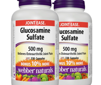 2x Webber Naturals Glucosamine Sulfate 500mg 330 Caps Bonus Bundle For Discount