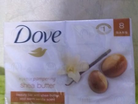 Dove purely pampering moisturizing beauty bar soap with  she butter and vanilla scent 8 bars soap  30 oz(850g) Online Sale