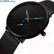 Crrju  Mens Watches Top Brand Luxury Quartz Watch Men Casual Slim Mesh Steel Waterproof Sport Watch Relogio Masculino Discount