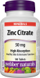 Webber Naturals Zinc Citrate, 50mg, 180 tablets Online Sale