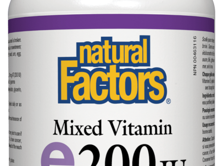 Natural Factors Mixed Vitamin E 200iu 90 softgels For Cheap