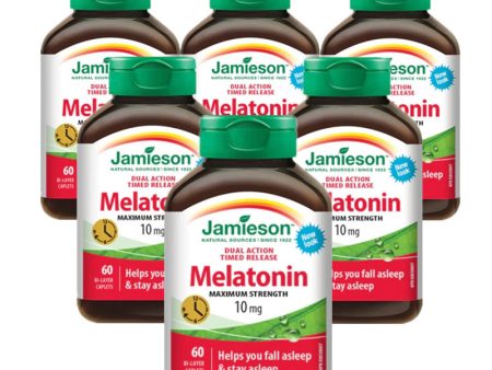 6 x Jamieson Time Release Melatonin 10 mg 60 tablets Bundle Online Hot Sale