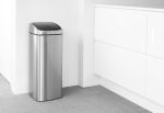 Brabantia Rectangular Touch Bin, 6 Gal   25L, Matte Steel Finger Print Proof Discount