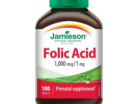 Jamieson Folic Acid 1,000 mg 100 tablets Online now