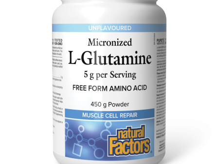 Natural Factors- L-Glutamine 450g Powder, 5g Per Serving on Sale