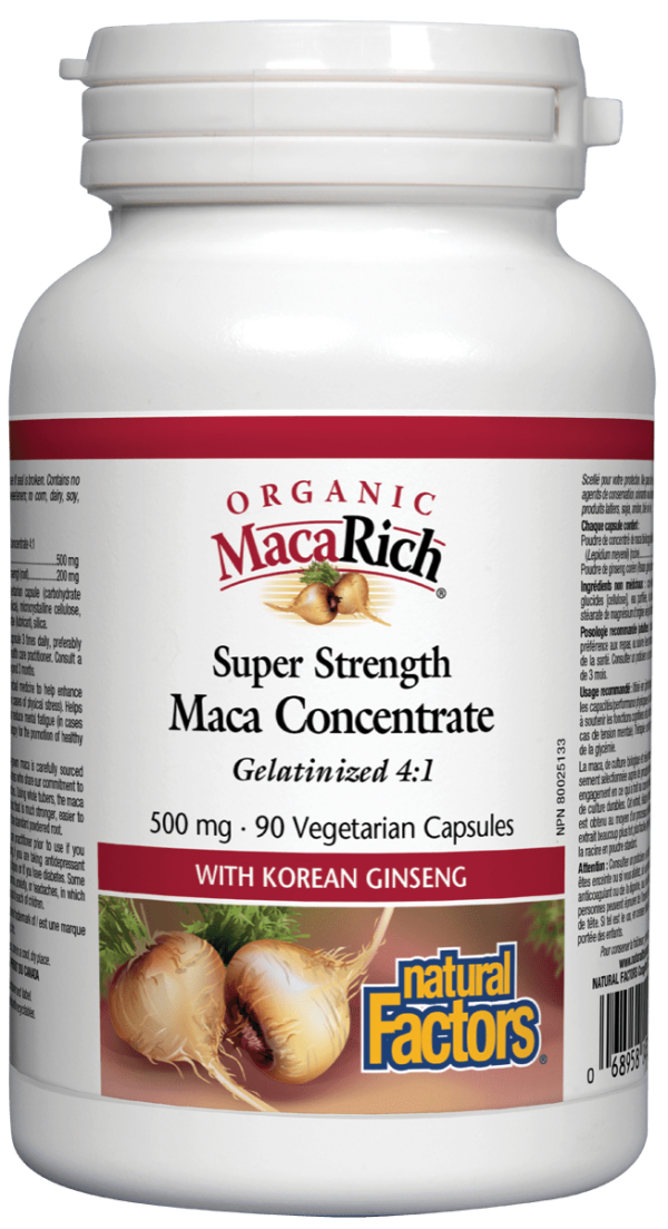 Natural Factors MacaRich, 500mg, 90 Vcaps Online