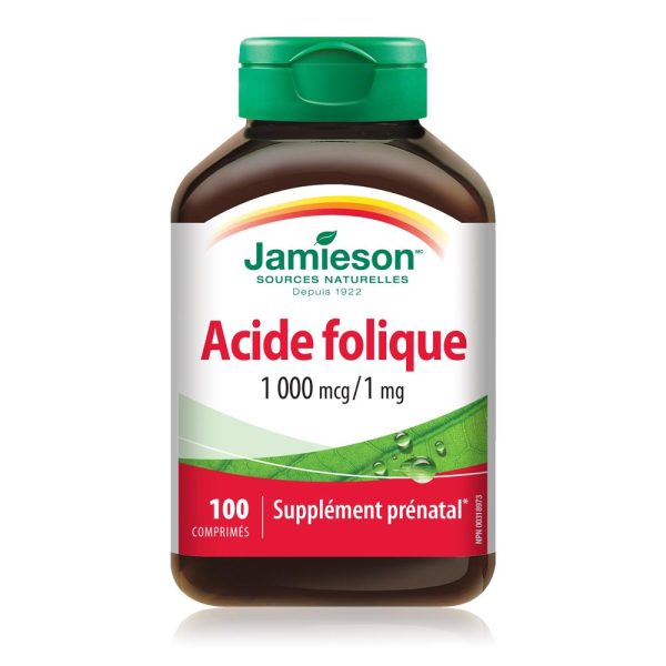 Jamieson Folic Acid 1,000 mg 100 tablets Online now