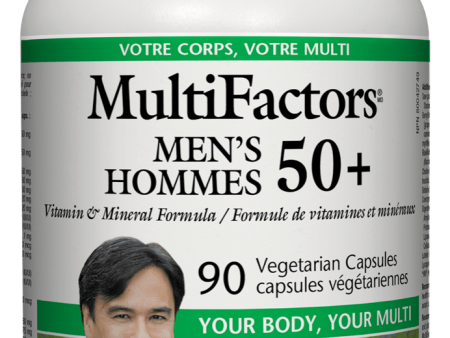 Natural Factors MultiFactors Men s 50+, 90 VegiCap For Sale