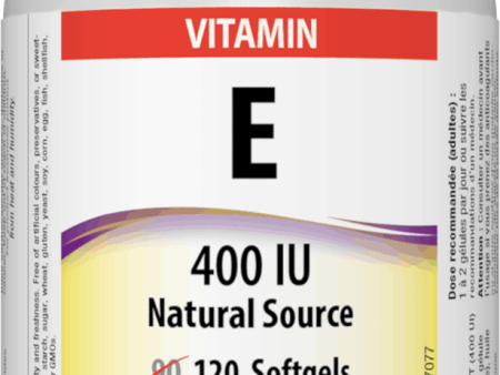 Webber Naturals Vitamin E 400 IU, 120 Softgels Bonus Discount