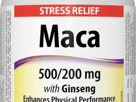 Webber Naturals Maca 500mg with Ginseng 200mg, 90 Vegetarian Capsules Supply