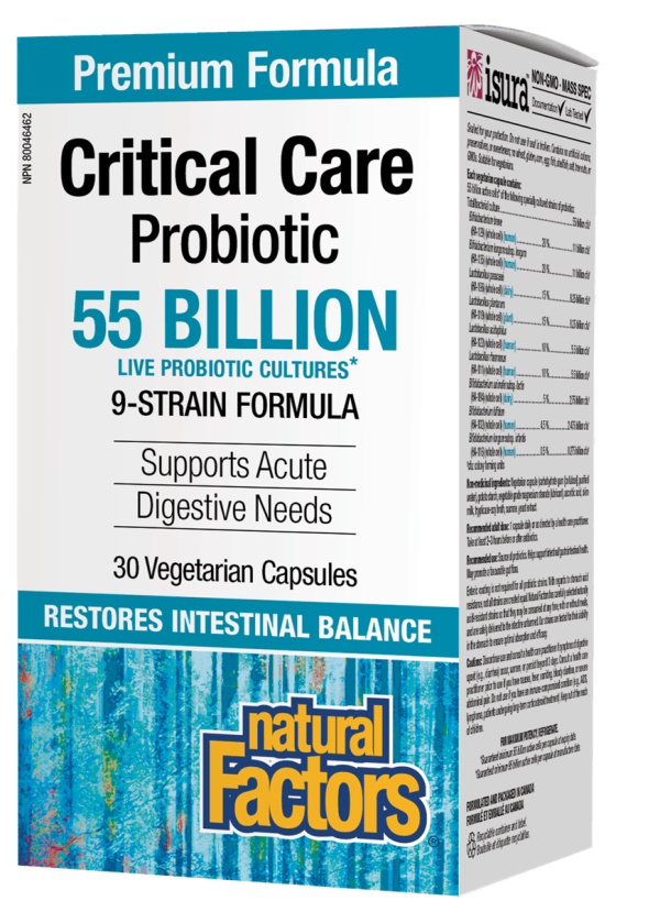 Natural Factors Critical Care Probiotic, 55 Billion Active Cells , 30vgcaps Online Sale