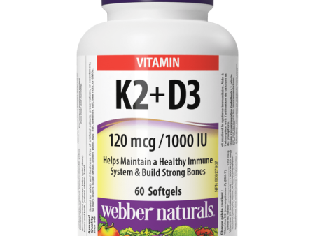 Webber Naturals Vitamin K2 + D3, 60 softgels Sale