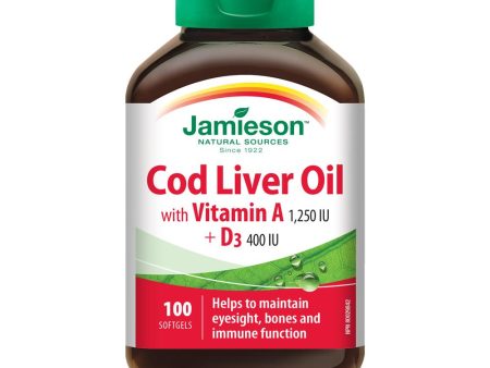 Jamieson Cod Liver Oil w  Vit. A + D3 100 softgels Discount