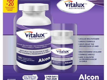 Vitalux Advanced AREDS2 Formula Healthy Eyes Ocular Multivitamin, 180+20 tablets Online Sale