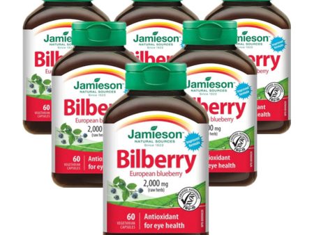 6 x Jamieson Bilberry (European Blueberry), 60 capsules Bundle Sale