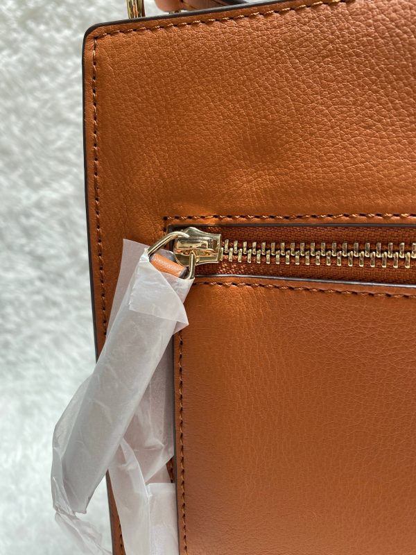 Vince Camuto Leather Crossbody - Karin, Saddle Brown For Cheap