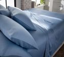 Home Reflections 500TC Cotton Blend Sheet Set w  Extra Cases Chambray Blue,King For Cheap