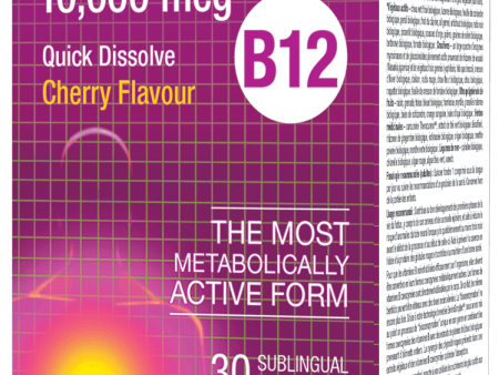 Natural Factors B12 Methylcobalamin 10,000 mcg Cherry, 30 Sublingual Tablets Fashion