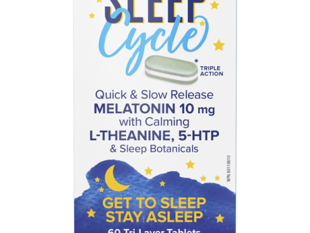 Webber Naturals Sleep Cycle Melatonin with L-Theanine, 5-HTP & Sleep Botanicals, 60 Tri-Layer Tablets Online Sale