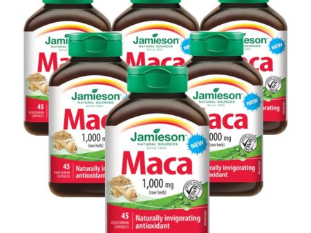 6 x Jamieson Maca 1000 mg 45 veg capsules Bundle Online Hot Sale