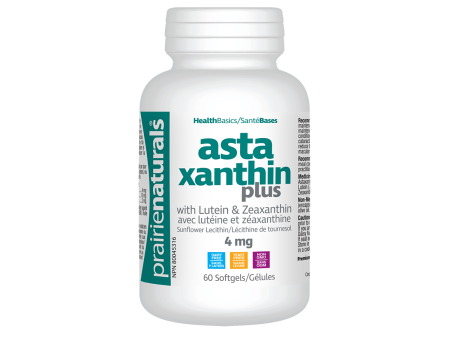 【clearance】Prairie Naturals Astaxanthin Plus with Lutein and Zeaxanthin, 60 softgels  EXP:11 2025 Fashion