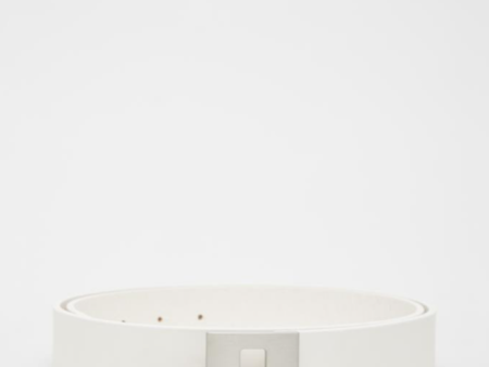 J Lindeberg Bridger Leather Belt - White Sale