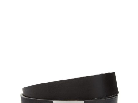 J Lindeberg Bridger Leather Belt - Black Online Hot Sale