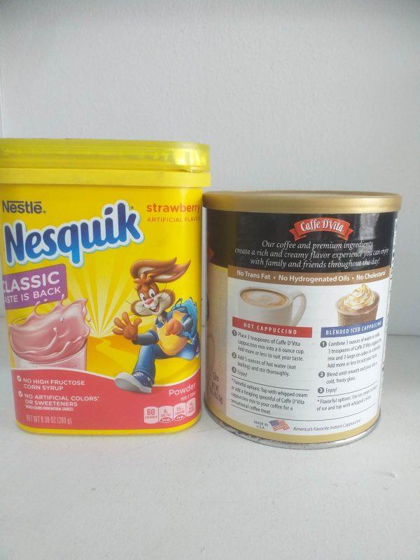 Bundle Nesquick Strawberry Powdered Drink 266g + Cafe D  Vita Premium Instant Cappuccino Mocha 453.6g Online now