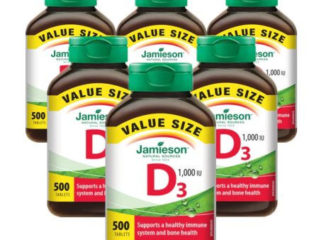 6 x Jamieson Vitamin D3 500 tablets Bundle Online