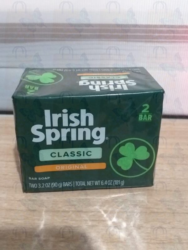 Irish Spring Classic Original soap 2 bars (6.4 oz)181g Hot on Sale