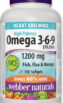 Webber Naturals Omega3-6-9 1200mg 150 sg Bonus Online Hot Sale