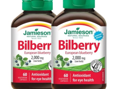 2 x Jamieson Bilberry (European Blueberry), 60 capsules Bundle For Cheap