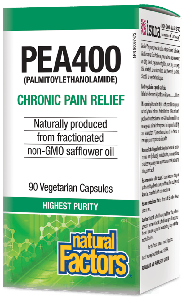 Natural Factors PEA400 Palmitoylethanolamide 90 Vegetarian capsules Online now