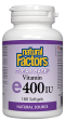 Natural Factors Vitamin E 400IU Clear Base, 180 softgels Cheap