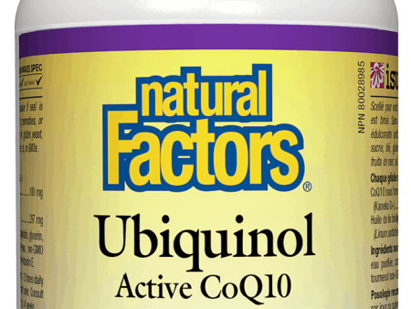 Natural Factors Ubiquinol QH Active CoQ10, 100 mg, 60 softgels Cheap