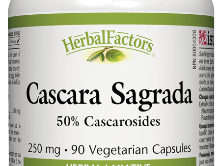 Naturals Factors Cascara Sagrada Extract, 250mg, 90 veg-caps Discount