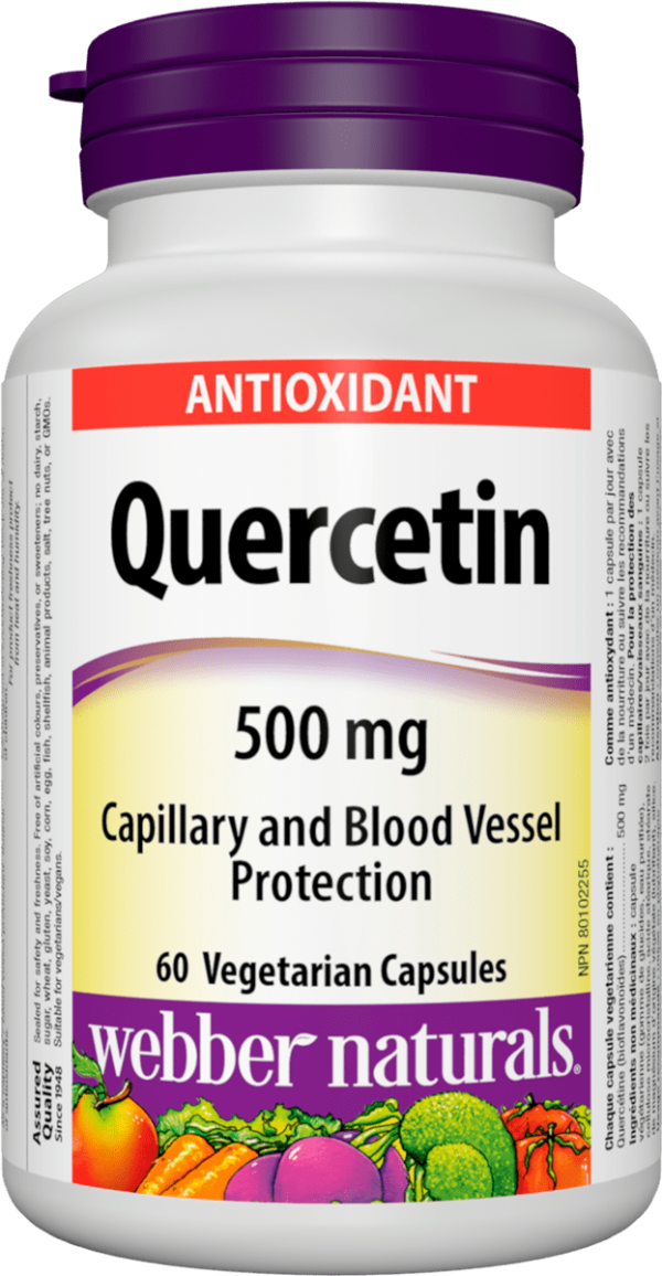 Webber Naturals Quercetin 500 mg 60 vegetarian capsules Supply