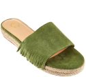 C Wonder Suede Flat Espadrilles Fringe, Tabitha, Size 7.5 For Sale