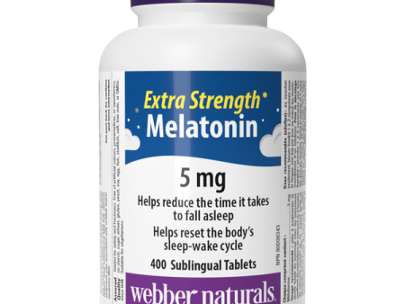 Webber Naturals Melatonin 5mg, Extra Strength & Easy Dissolve, 400 tabs Supply