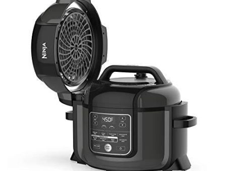 Ninja OP302 Foodi 9-in-1 Pressure, Broil, Dehydrate, Slow Cooker, Air Fryer, and More, with 6.5 Quart Capacity and 45 Recipe Book, and a High Gloss Finish Fashion