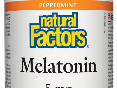 Natural Factors Melatonin 5 mg Peppermint 180 sublingual tablets Hot on Sale