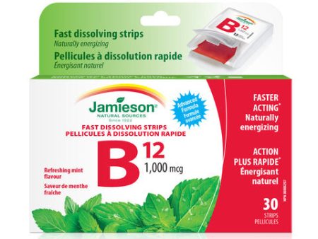 Jamieson Vitamin B12 (Methylcobalamin) 1000mcg, 30 Dissolving Strips For Discount